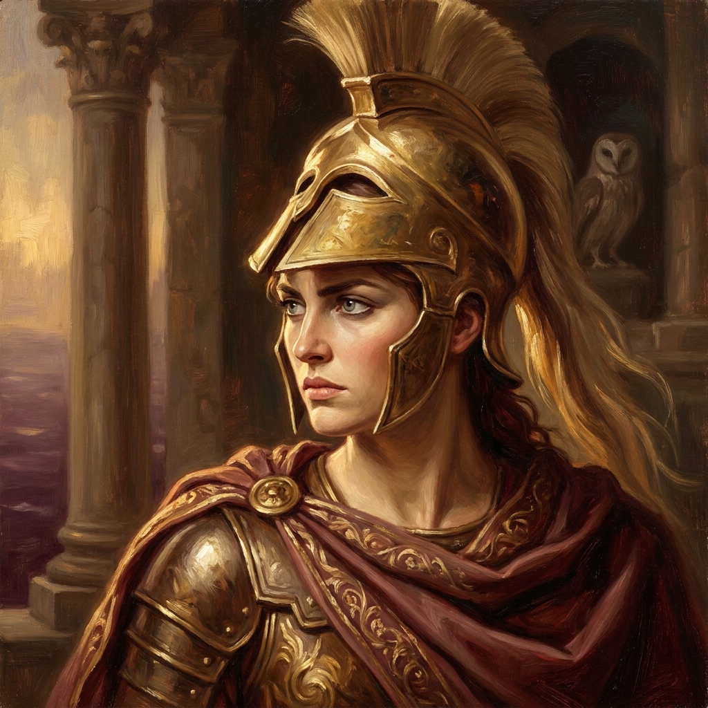 Athena — Goddess of wisdom and war, champion of the Greeks