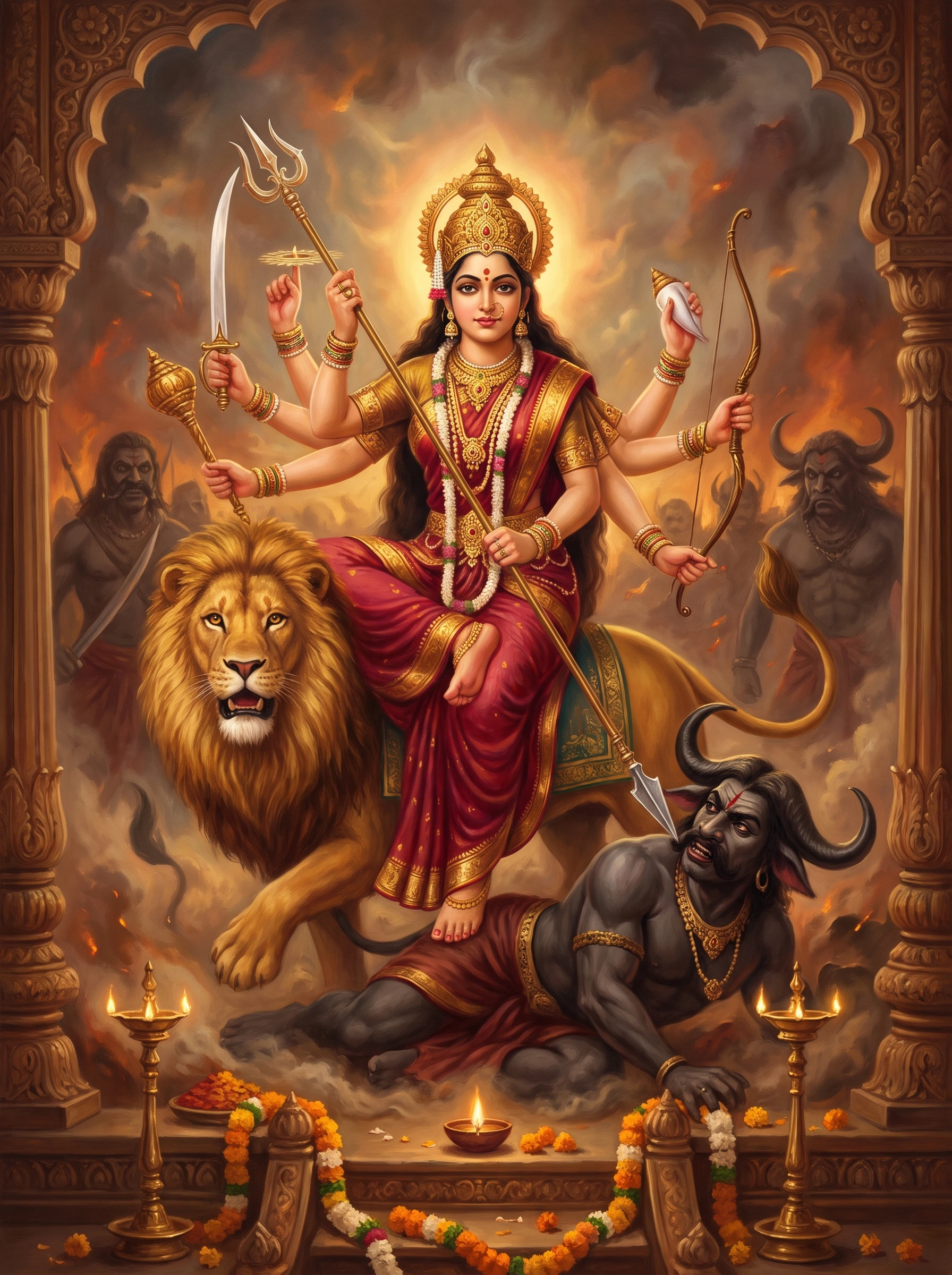 The Slaying of Mahishasura