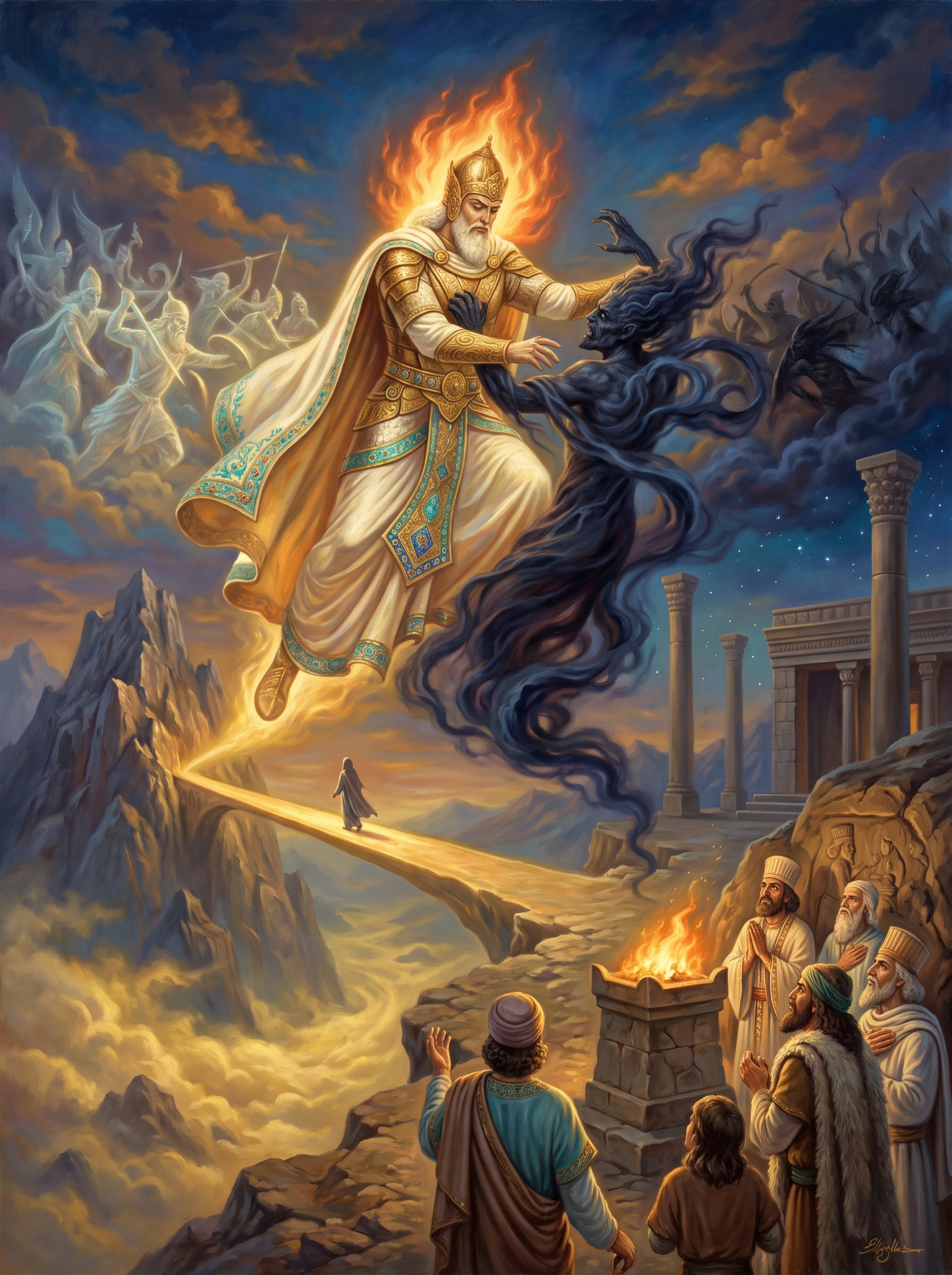 Asha and Druj — The Cosmic Battle